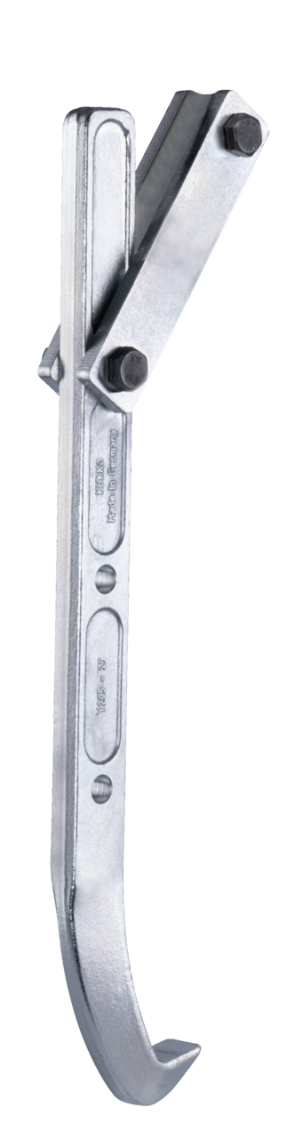 Pulling hook with tabs, screws and nuts