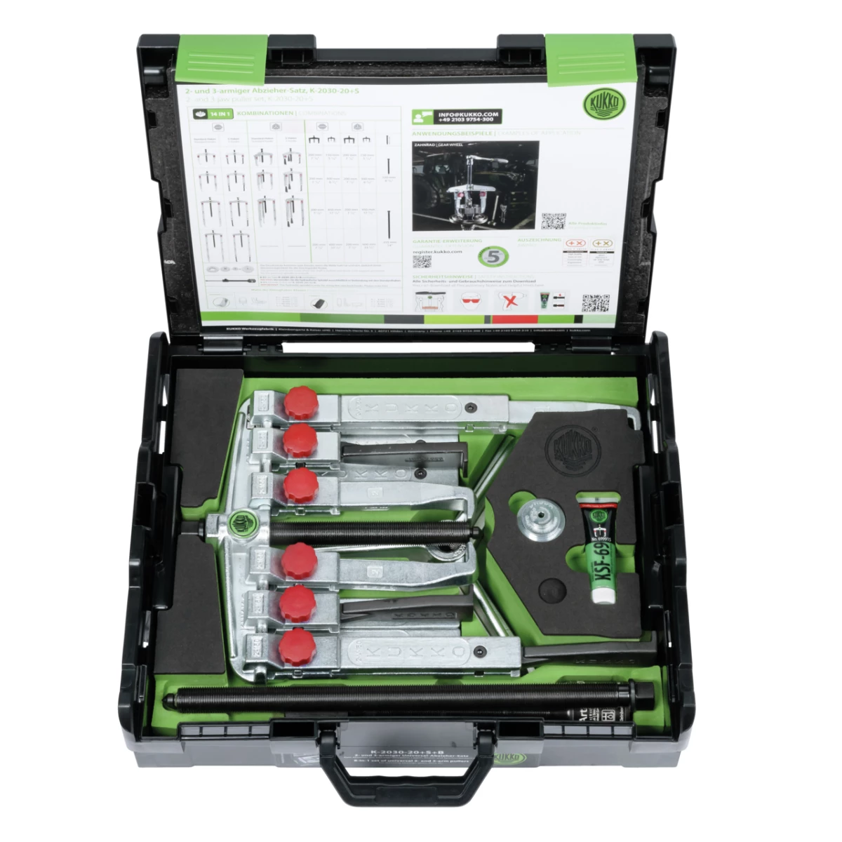 (image for) 2-, 3-jaw universal puller set with two different puller jaw typ