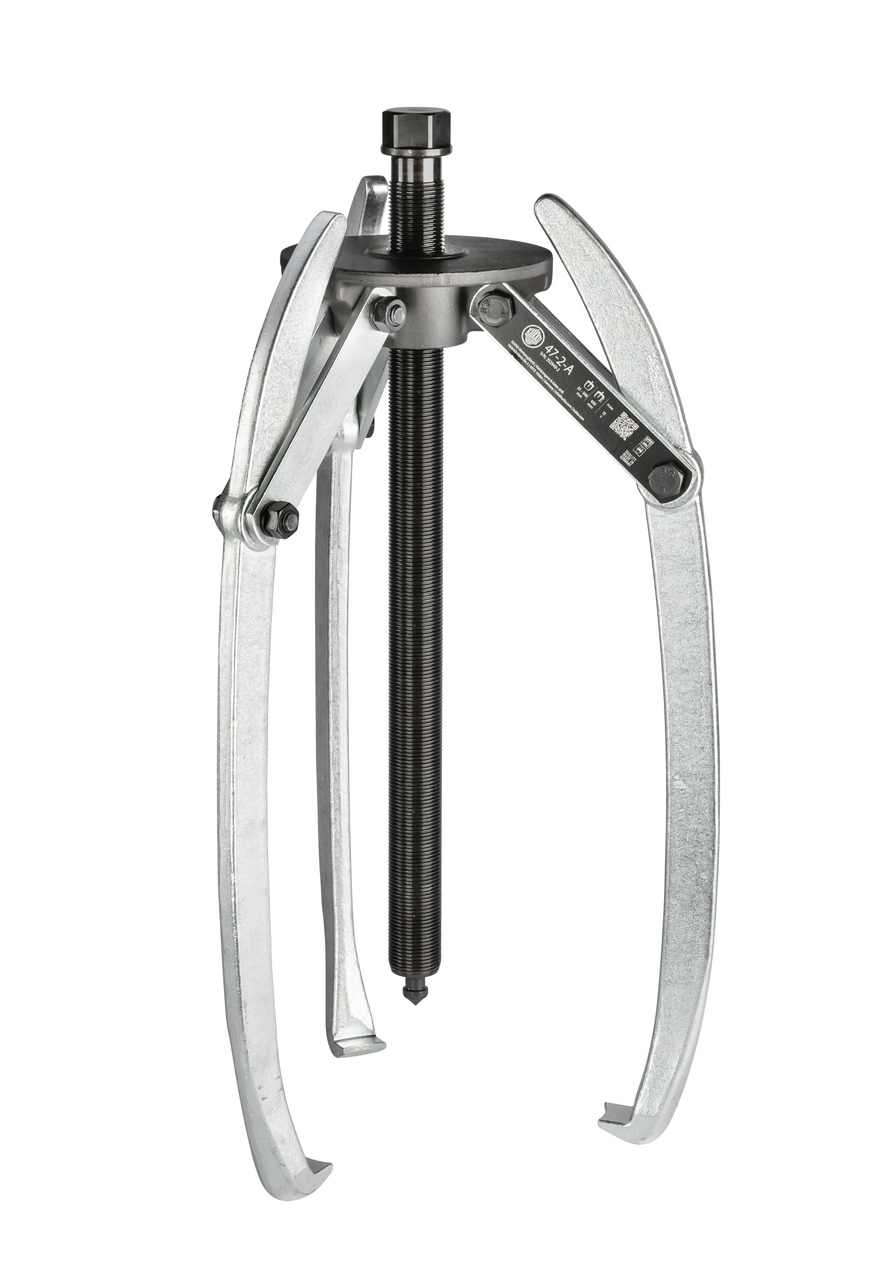Heavy-duty, 3-arm universal puller 500 x 450 mm with swiveling p
