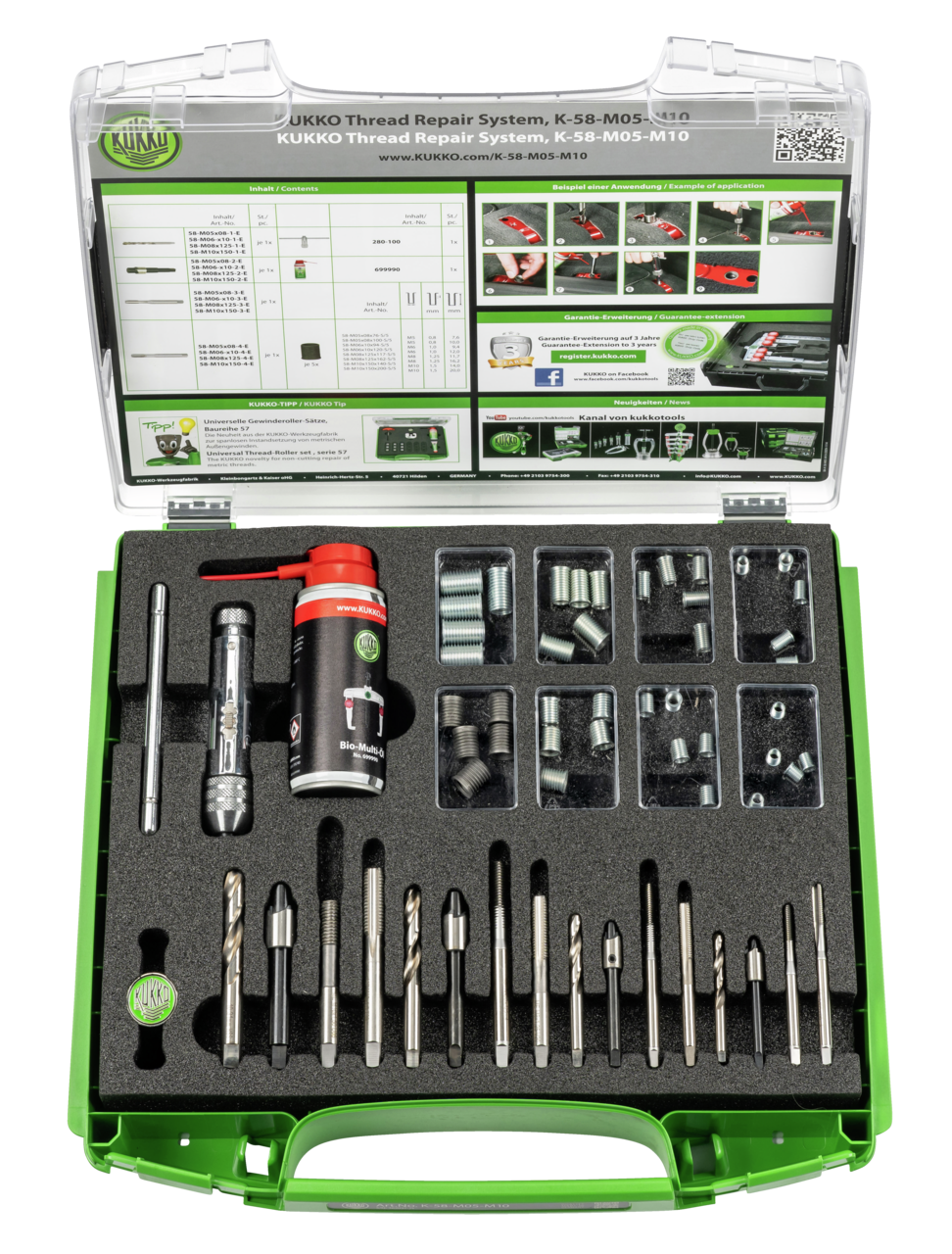 KUKKO-Thread-Repair-Set (M5x7,6, M5x10, M6x9,4, M6x12, M8x11,7,