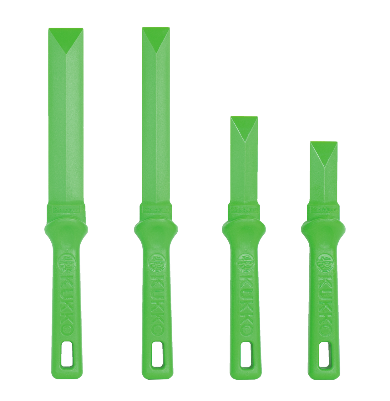 Soft scraper set with 60/80/150 mm blade length