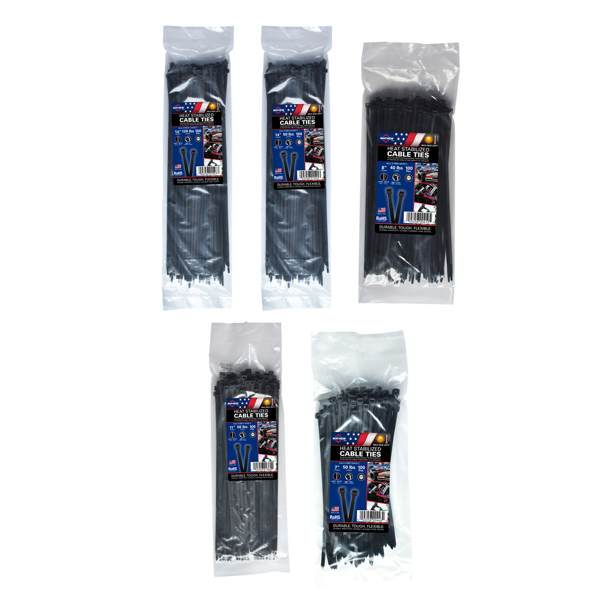Mayhew Mayhew Heat Stabilized Cable Tie Bundle