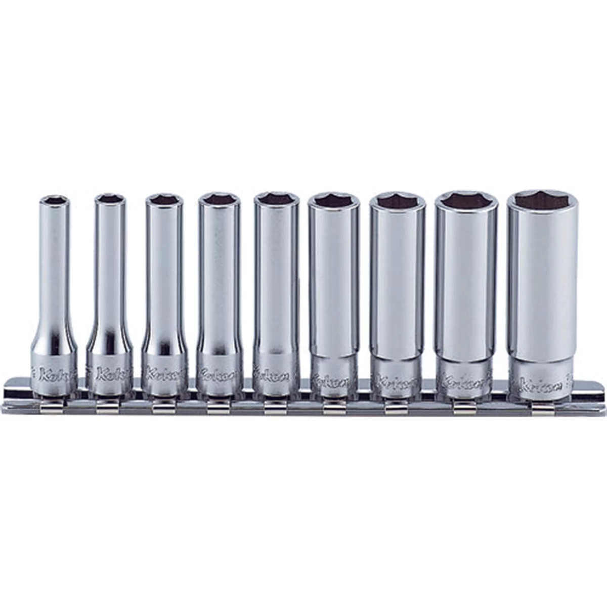 Ko-ken USA RS2300A/9 1/4 Sq. Dr. Socket set 3/16-1/2 6 poin