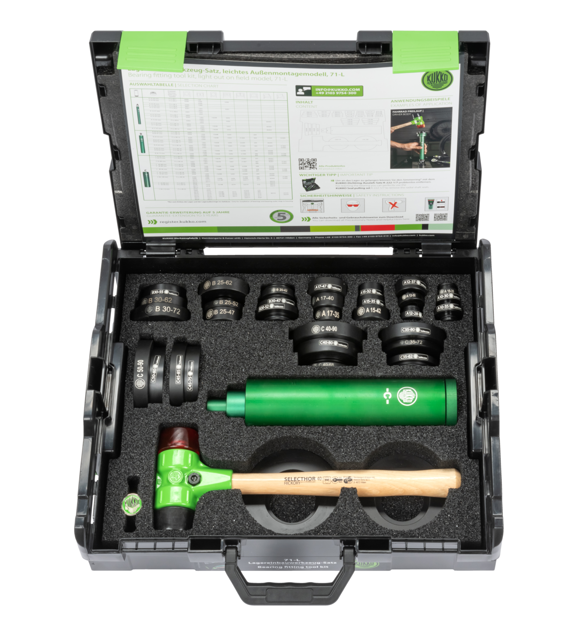 Bearing installation tool set, lightweight external mounting mod