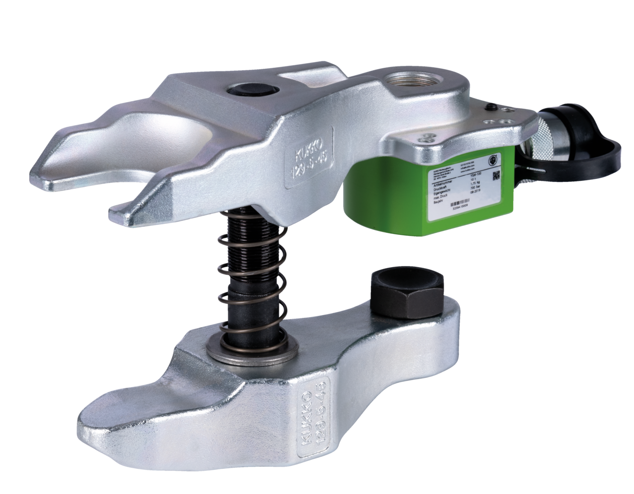 Track and push rod joint puller with hydraulic lift cylinder
