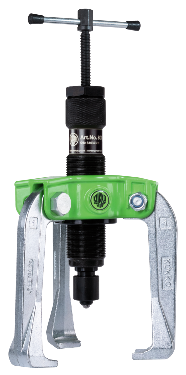 Handy, 3-arm puller with power-transmitting, self-centering pull