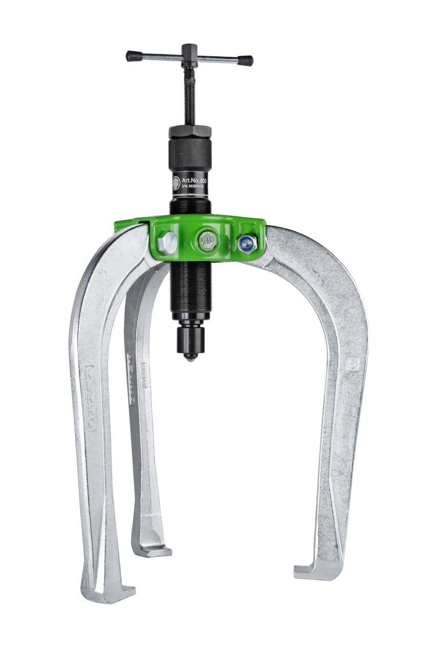 Handy, 3-arm puller with power-transmitting, self-centering pull