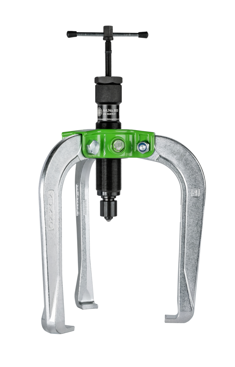 Handy, 3-arm puller with power-transmitting, self-centering pull