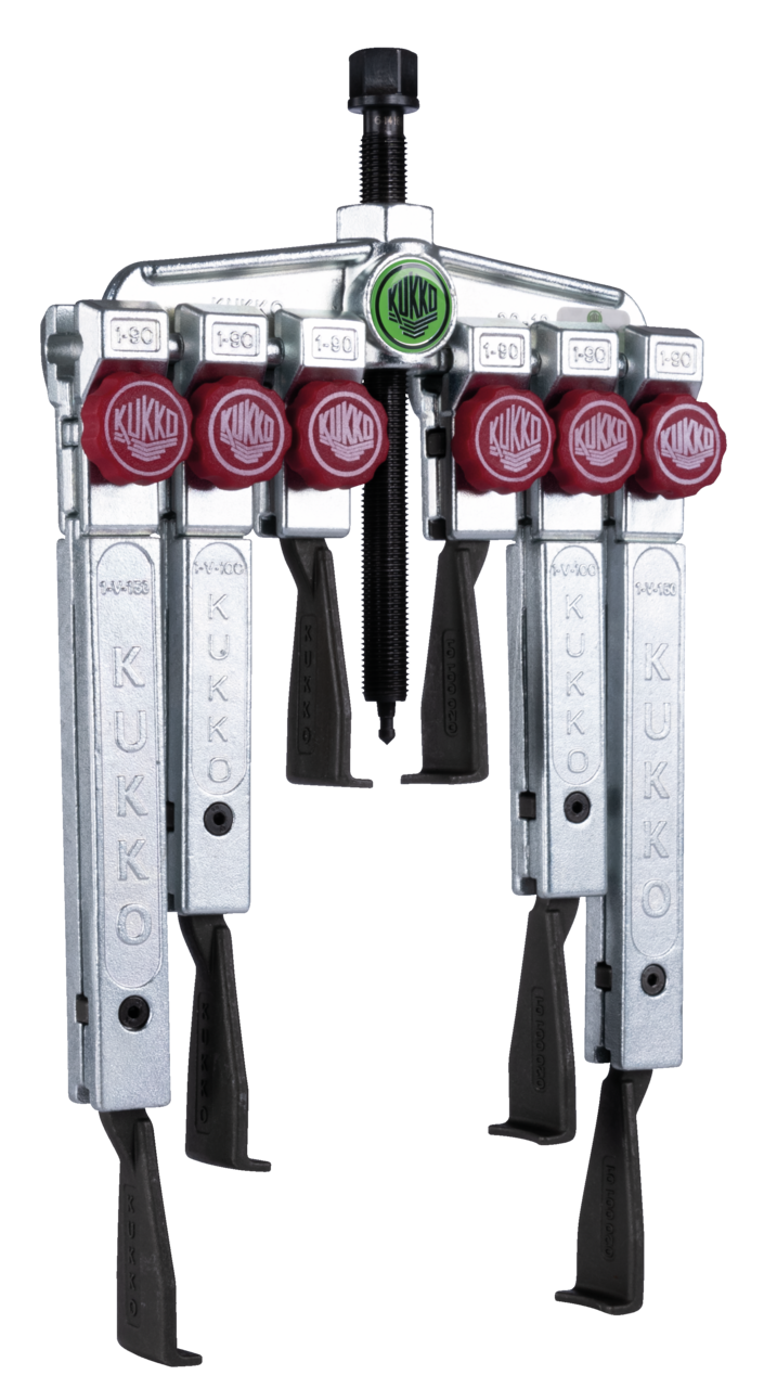2-arm universal puller with narrow, quick-adjustable trigger hoo