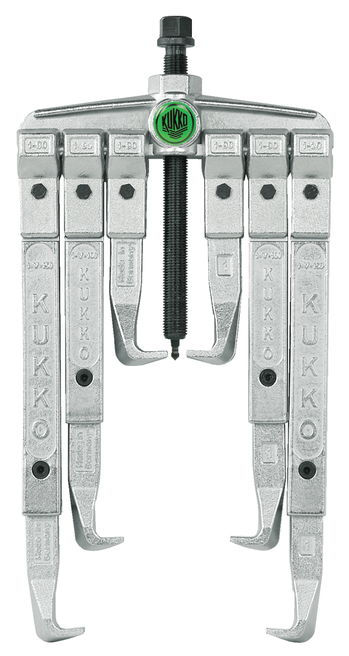 2-arm universal puller with adjustable trigger hook in set