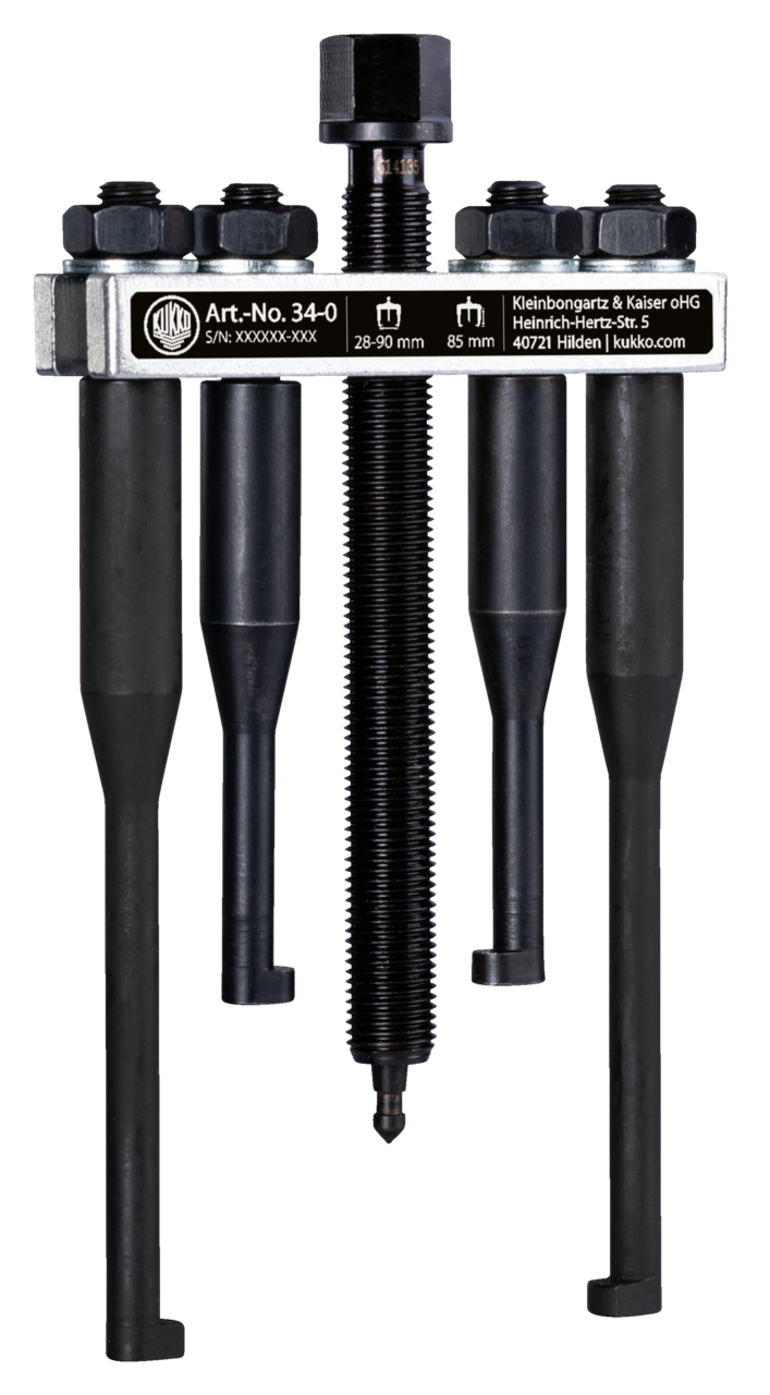 Universal puller for steering wheels with large pull slots, up t