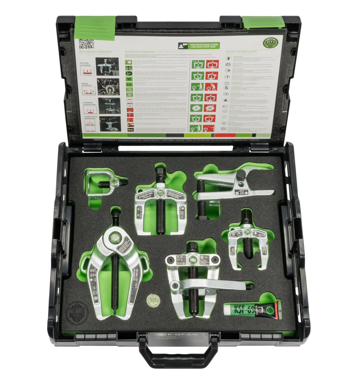 Front-end service set for disassembly and maintenance of steerin