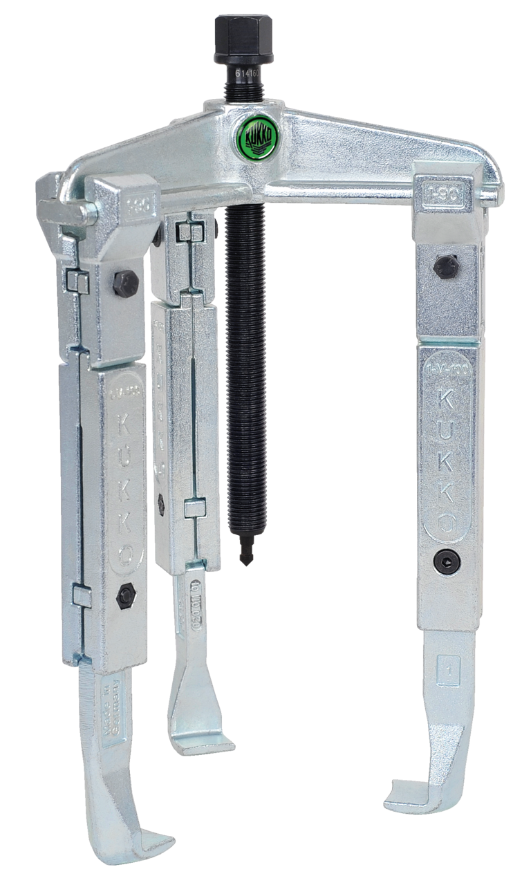3-jaw universal puller, up to 130 mm spread, 200 mm reach with e