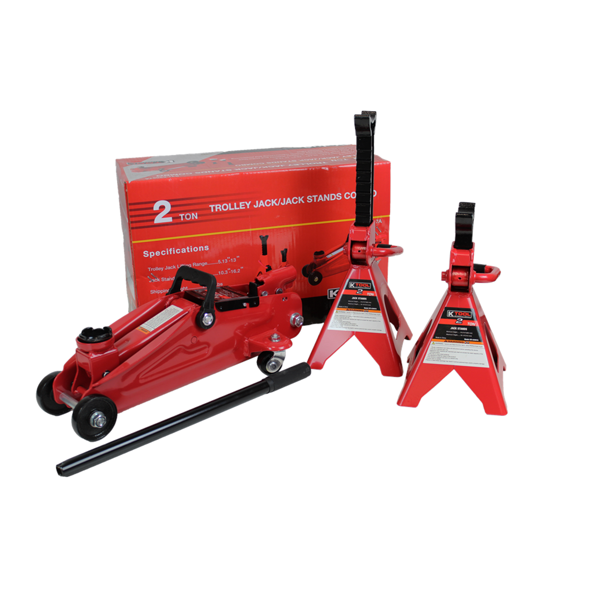 K Tool International Trolley Jack and Jack Stands ...