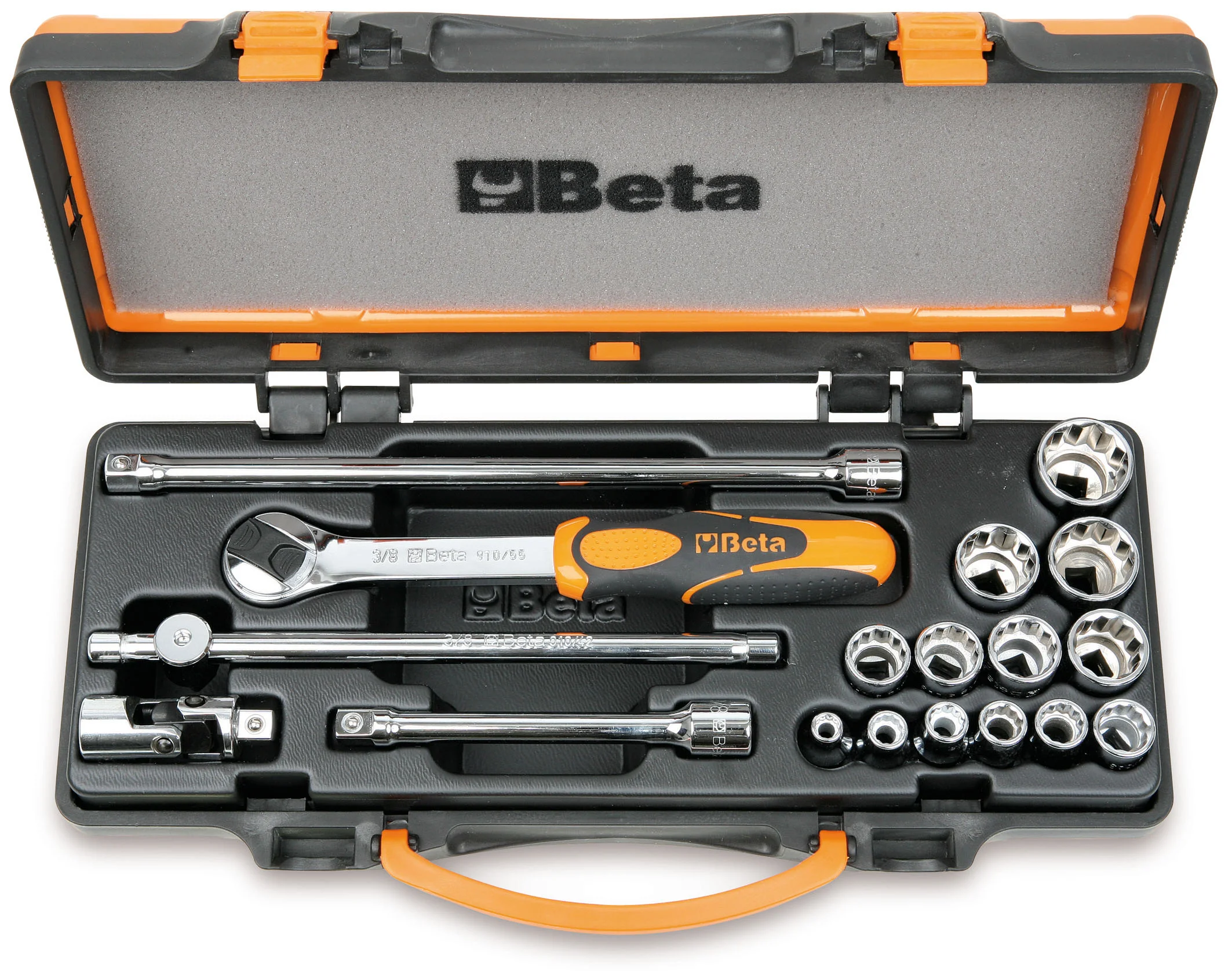 (image for) Beta 910AS/C13 18-Piece Set of 3/8" Drive Sockets, Extension Ba