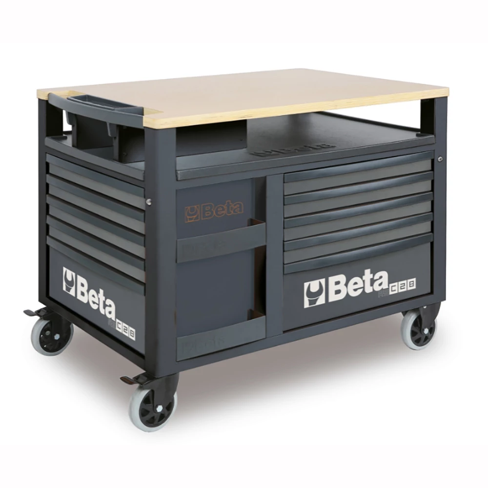 (image for) Beta RSC28 SuperTank Rolling Tool Cabinet, 10 Drawers, Wood Work