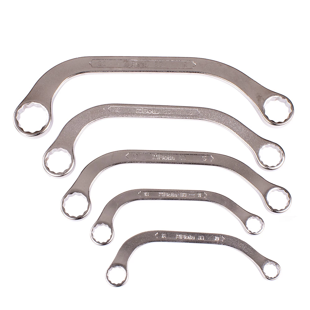 (image for) Beta 83/S5 5- Piece Half Moon Box End Wrench Set, Metric