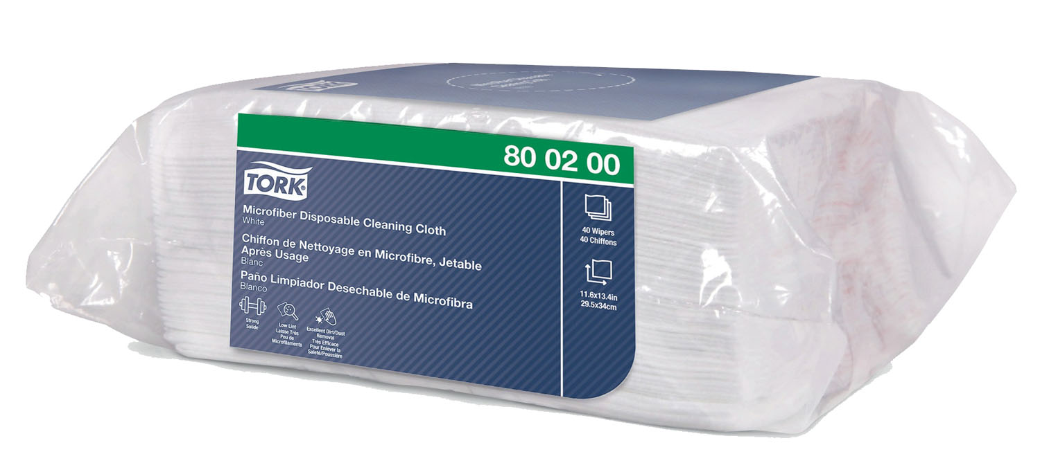 Tork Microfiber Disposable Cleaning Cloth, White...