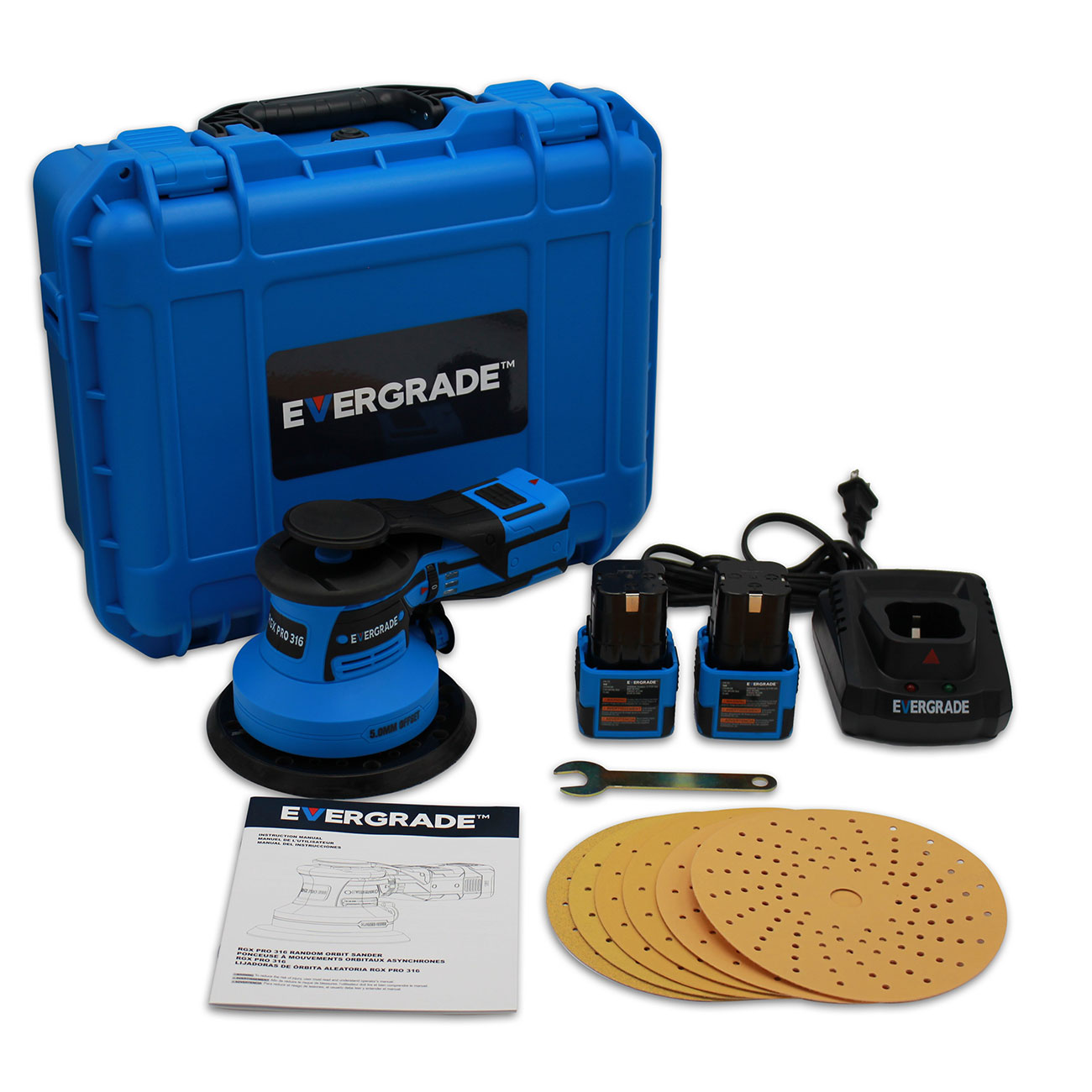 16V Cordless Sander Kit with 3/16" Offset
