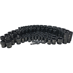 81-Pc. 3/8" Drive 6 Point SAE & Metric Impact Sock...