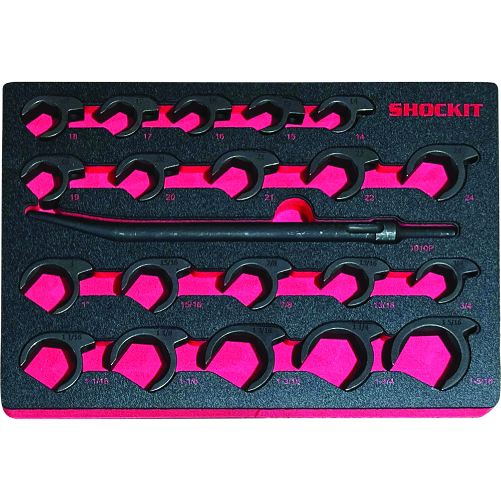 25-Piece SAE/METRIC Shockit Line Wrench Set - Auto...