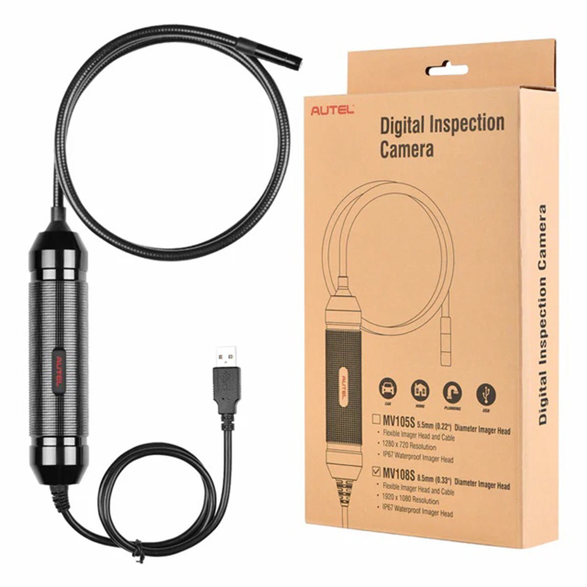 Autel MaxiVideo MV108S Video Inspection Camera...