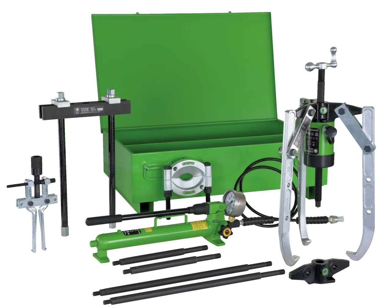 Hydraulic universal puller set
