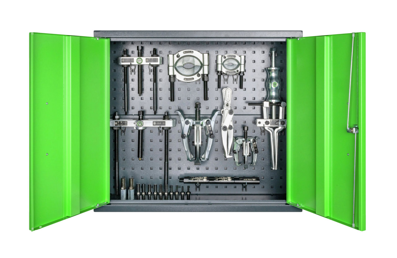 Tool cabinet with puller set 30-piece