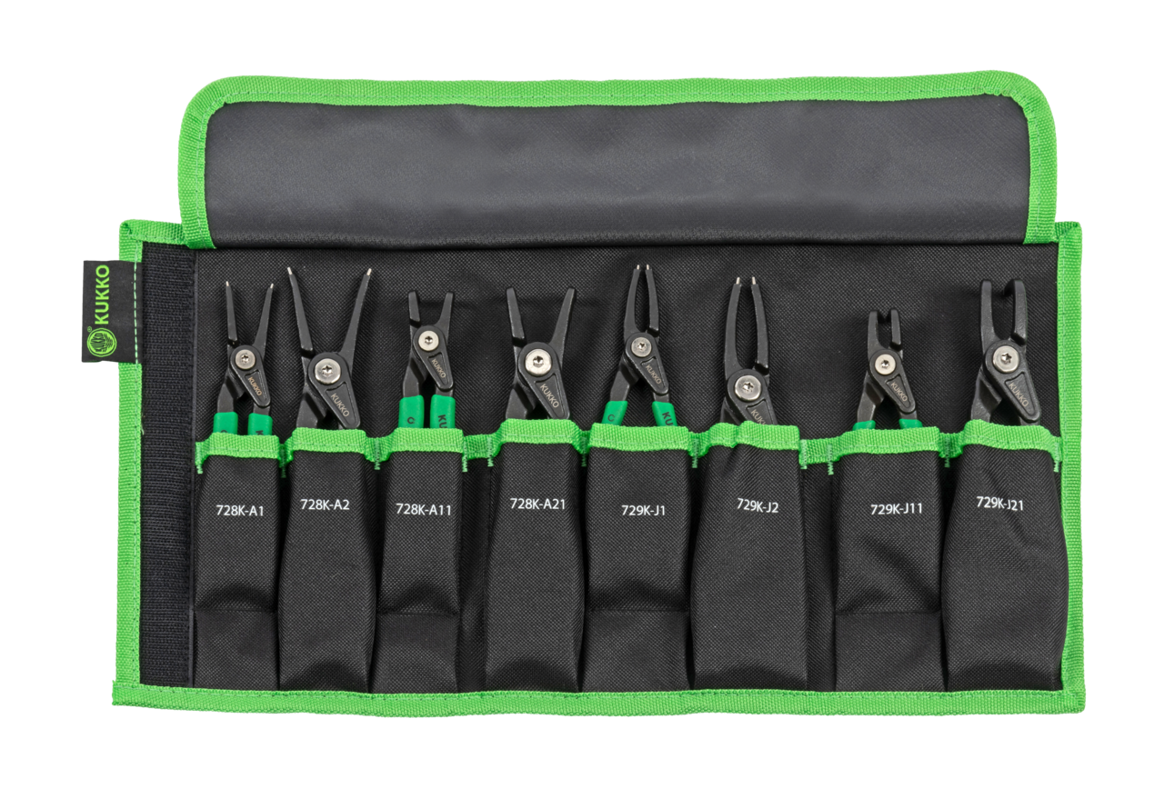 8-piece circlip pliers set with inserted tips for ...
