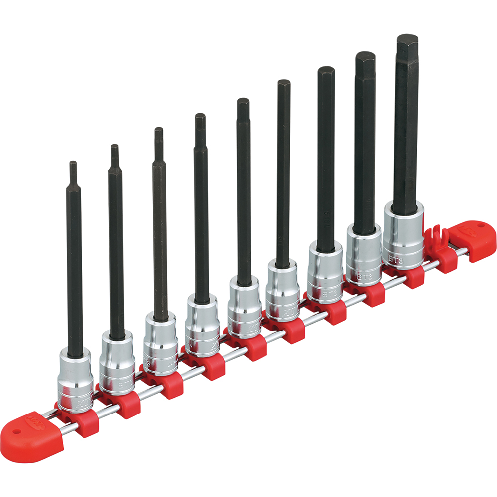 3/8"sq. LONG HEX. BIT SOCKET SET (9pcs)
