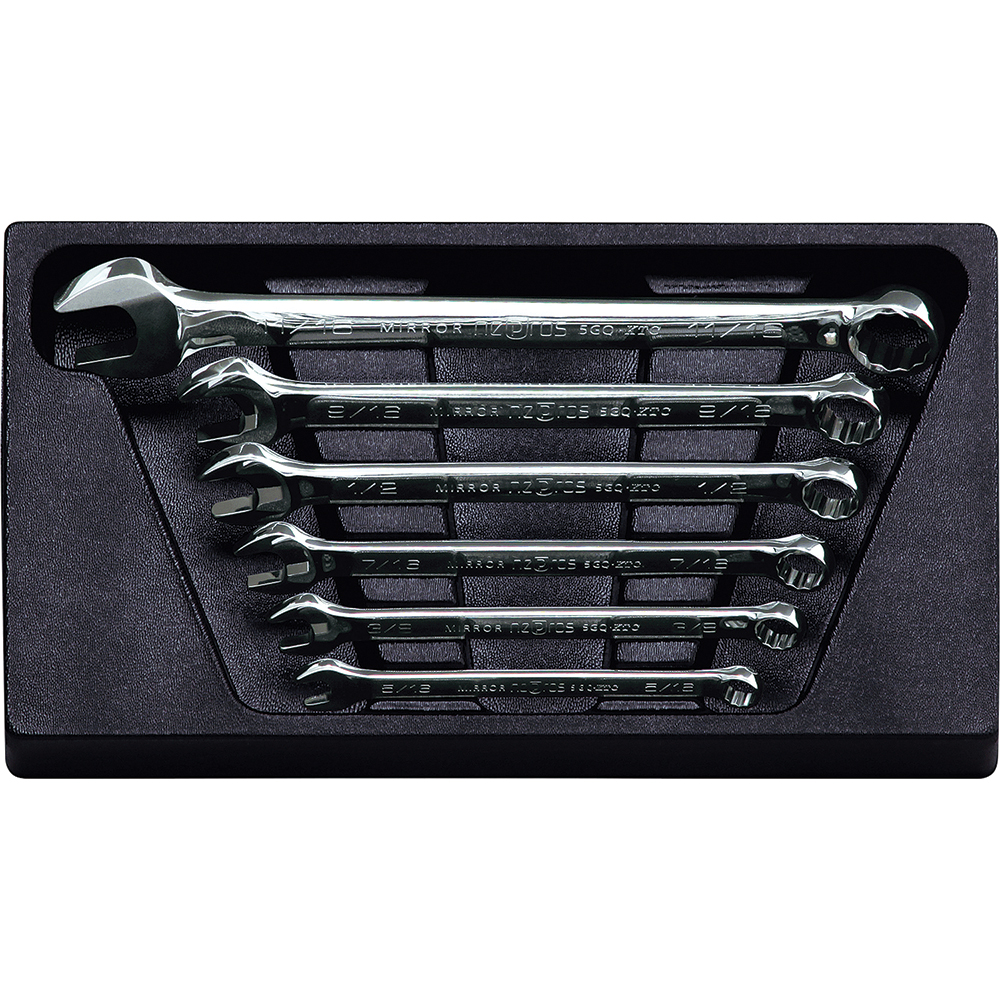 Wrench Set Combination SAE Standard 12 pt 6 pc...
