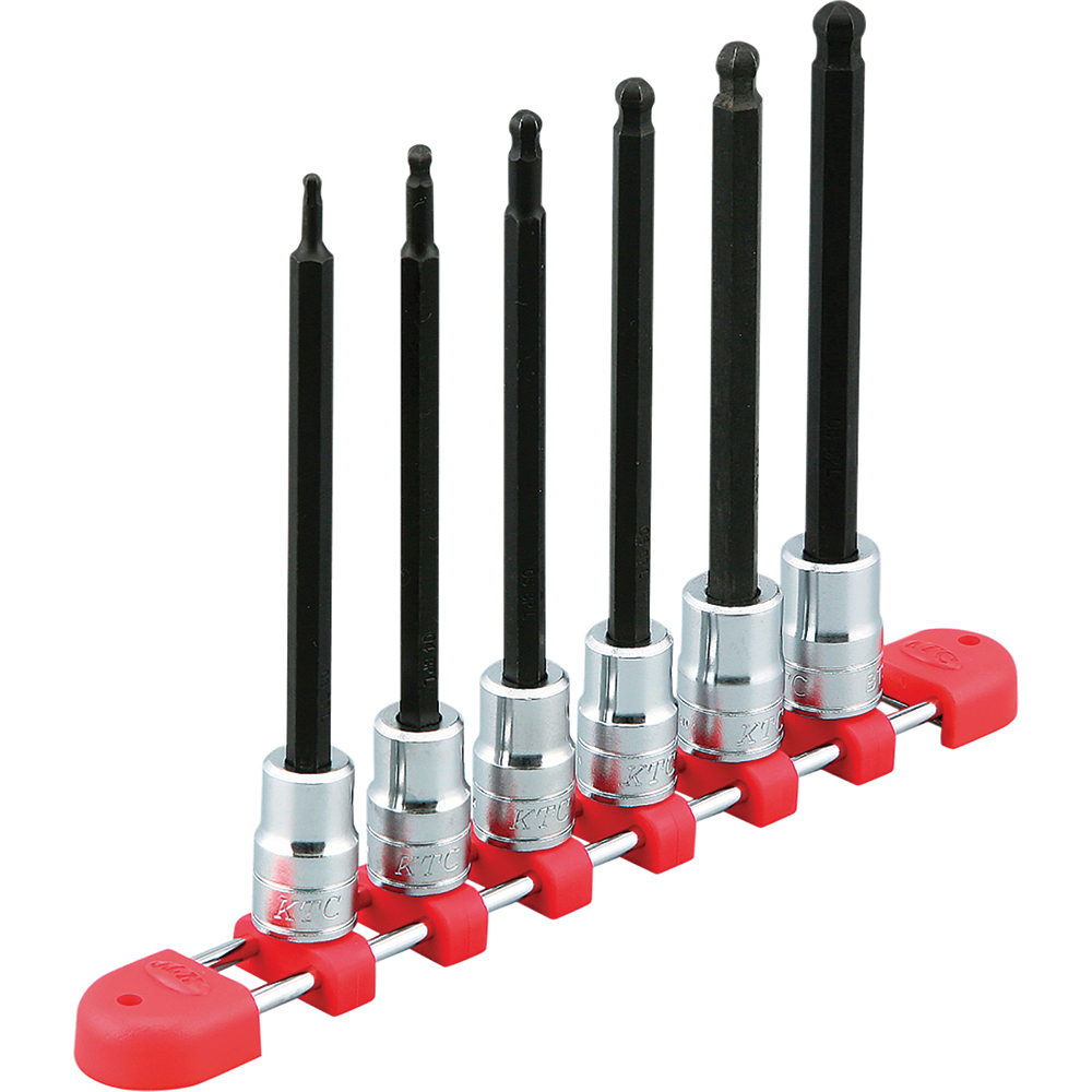 3/8"sq. LONG BALL POINT HEX. BIT SOCKET SET (6pcs....