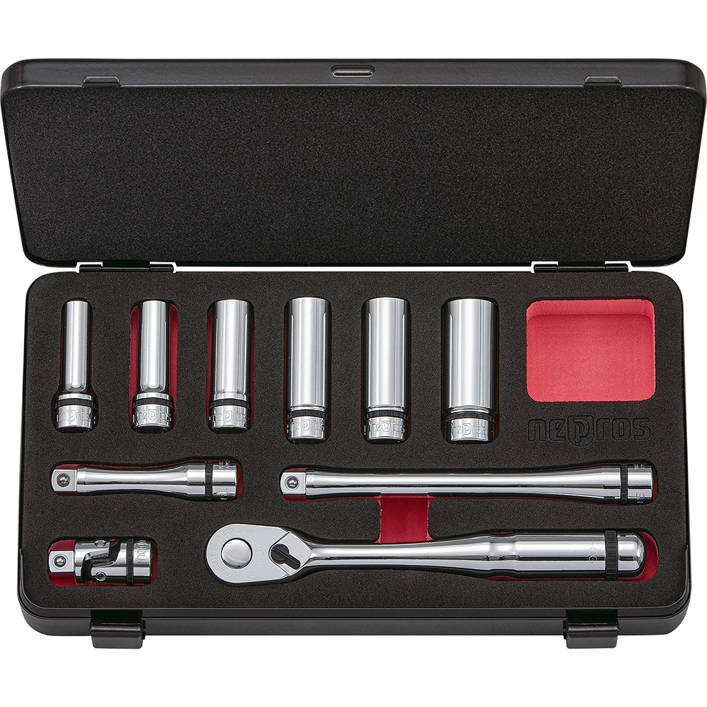 Metric Socket Set 3/8" Drive Deep Case 10 pc