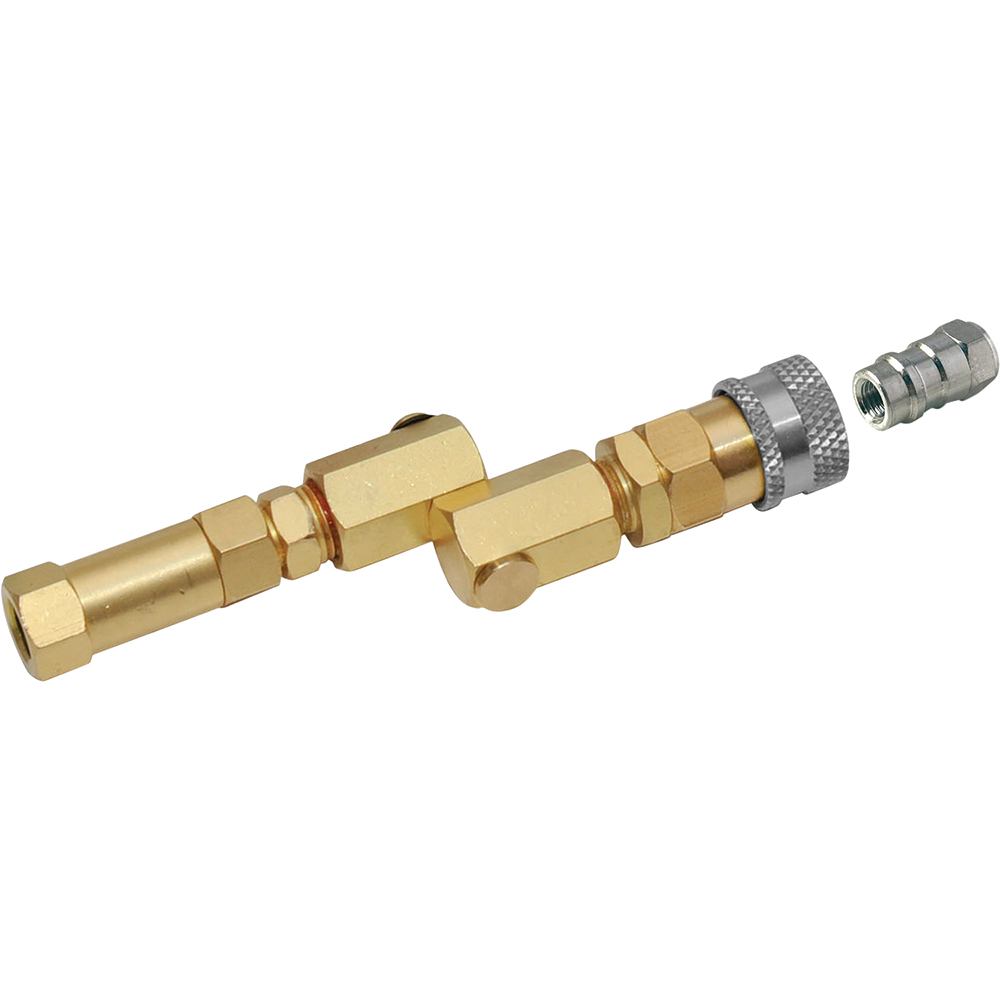 Brass, swivel-type R-1234yf coupler for EV/Hybrid ...