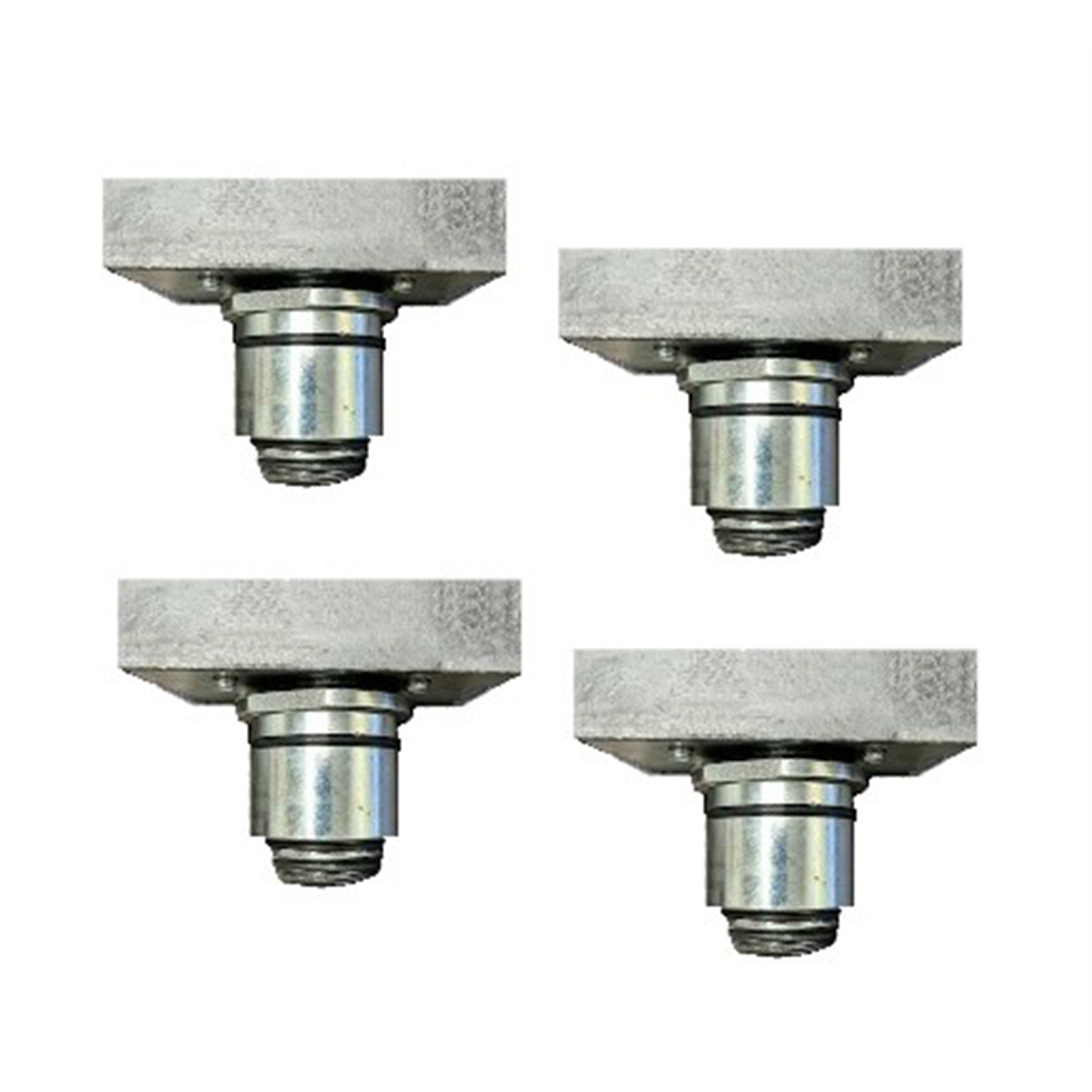 Atlas Equipment Set of 4 Slotted Rubber Adjustable...