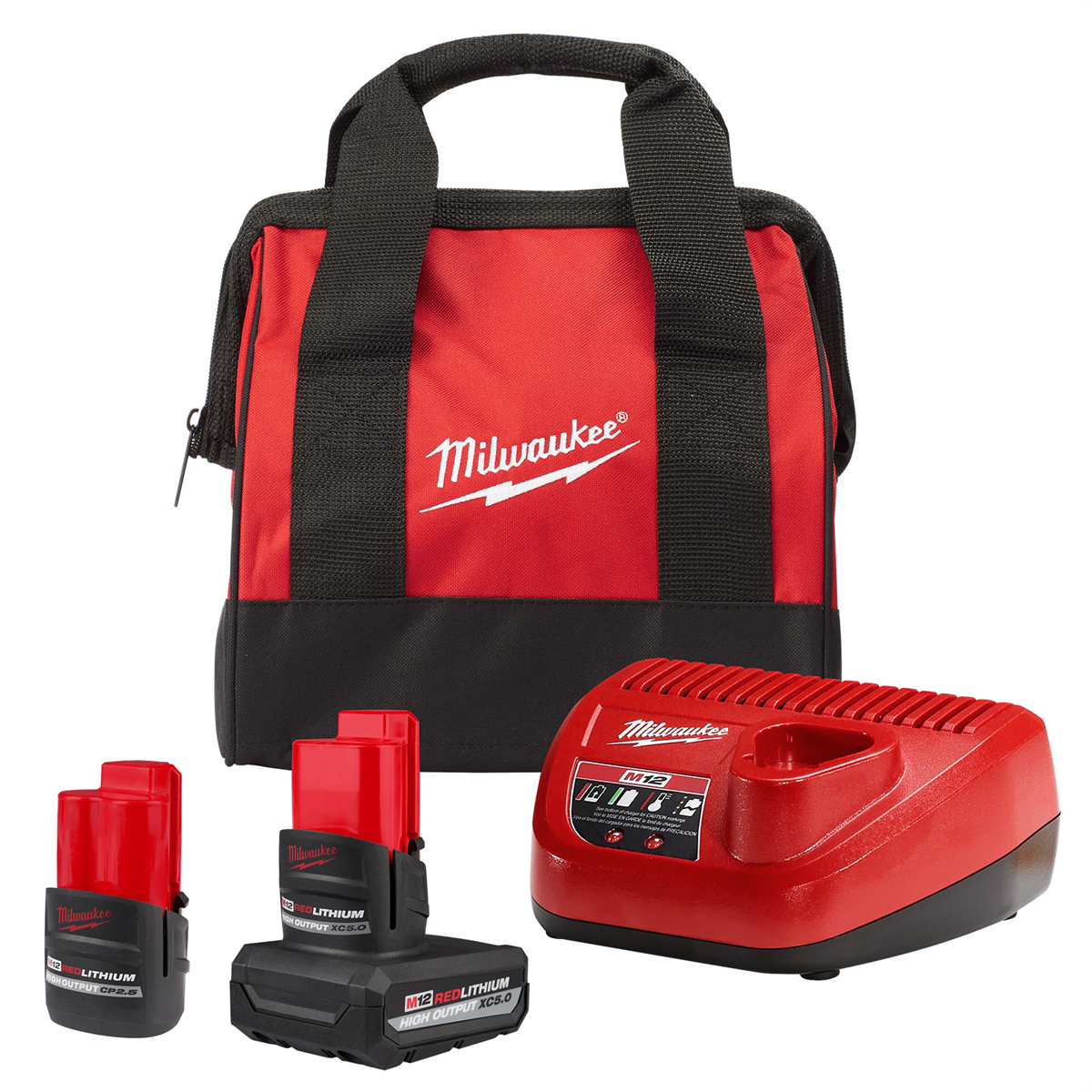 Milwaukee Tool M12 HIGH OUTPUT XC5.0 Starter Kit...
