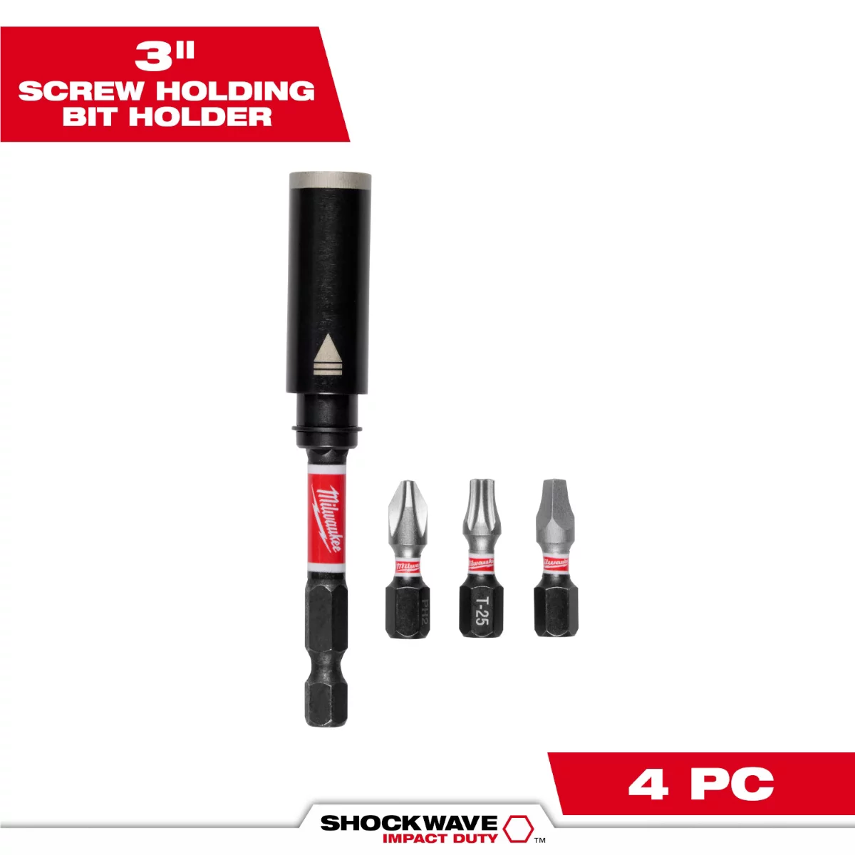 (image for) SHOCKWAVE Impact Duty 3in. Screw-Holding Bit Holder and Inse