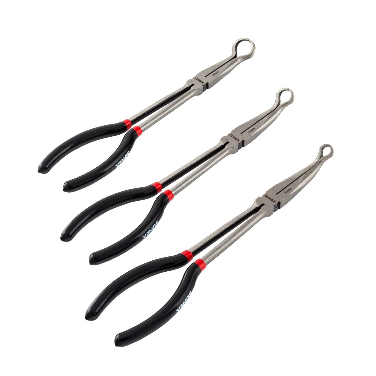 (image for) 3 Piece 11 Inch Long Reach Hose Grip Pliers Set