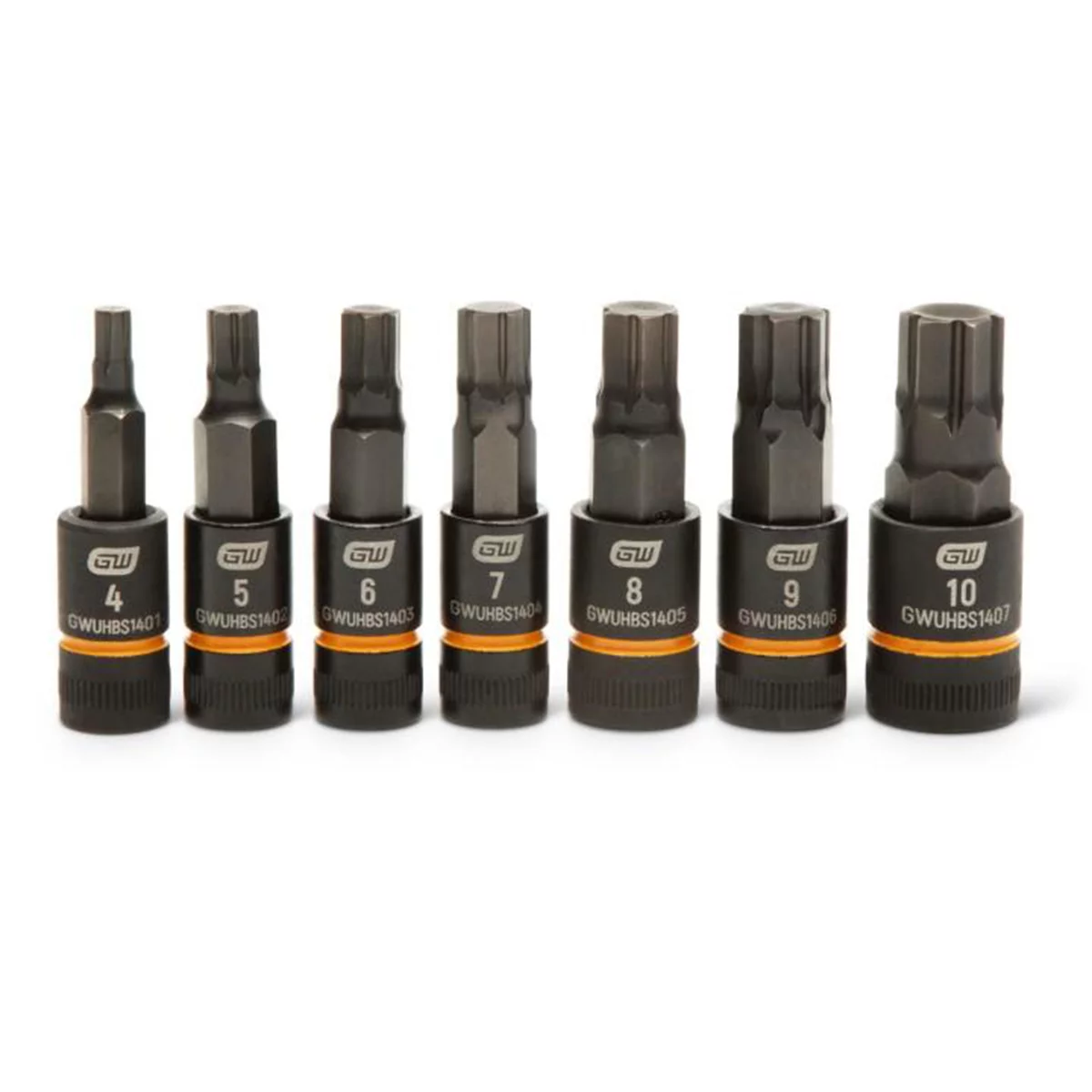 (image for) 7 Pc. 1/4" Drive Metric Impact Bi-directional Hex Bit Socket