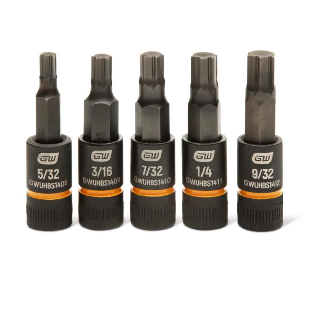5 Pc. 1/4" Drive SAE Impact Bi-directional Hex Bit Socket Se