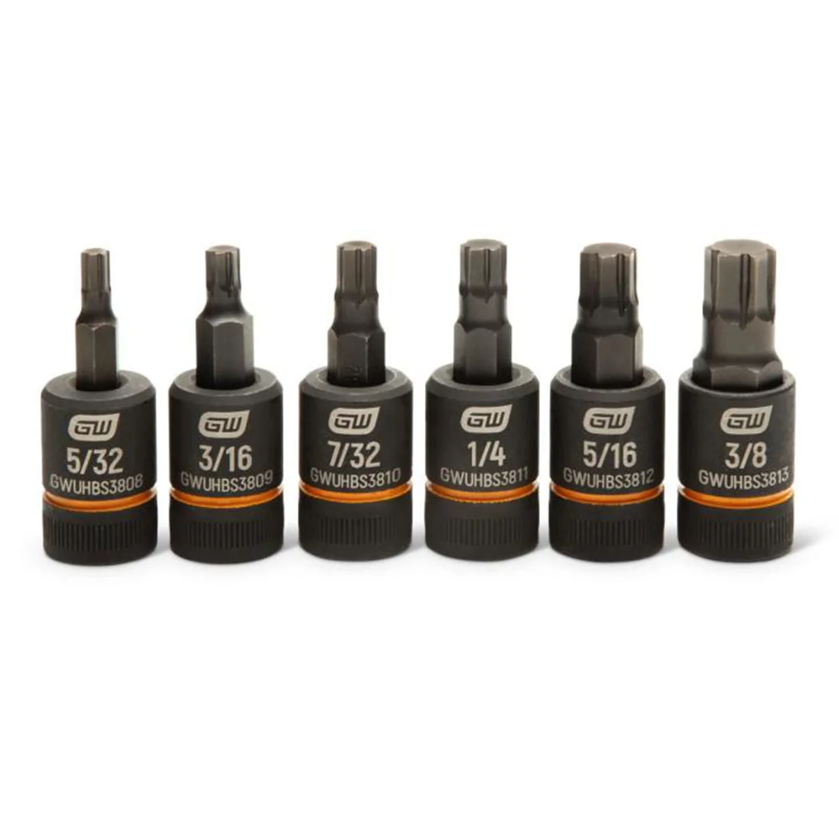 6 Pc. 3/8" Drive SAE Impact Bi-directional Hex Bit Socket Se