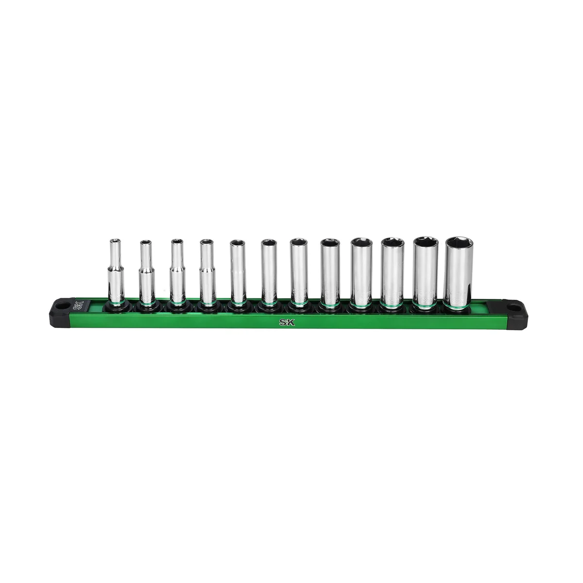 (image for) 1/4" Drive, 12 Piece, 6 Point, Deep, Metric Chrome...