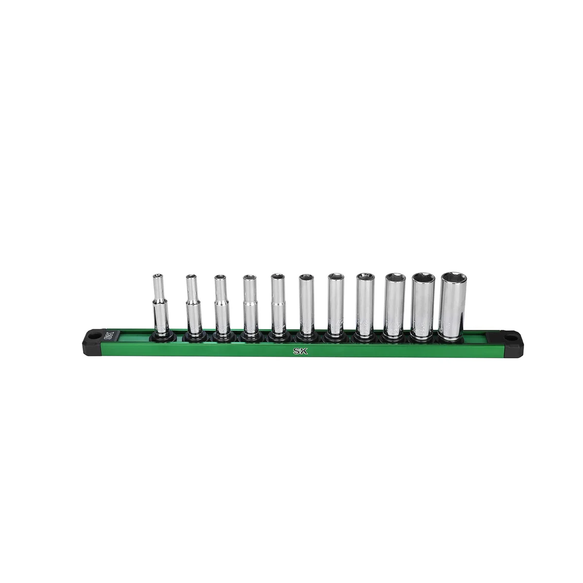 (image for) 1/4" Drive, 11 Piece, 6 Point, Deep, SAE Chrome Socket Set. 