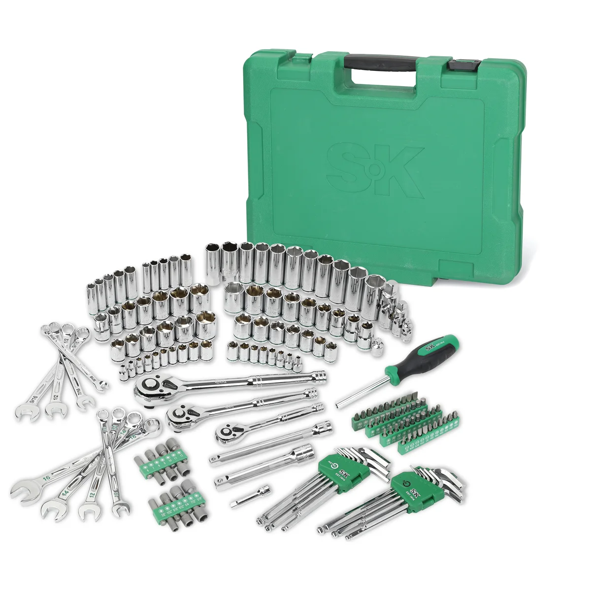 (image for) 1/4", 3/8" & 1/2" Drive, 163 Piece, 6 Point, Shall...