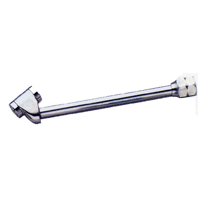 Dual Foot Angled Inflator Gauge Chuck - 1/4 In NPTF - Display Pa
