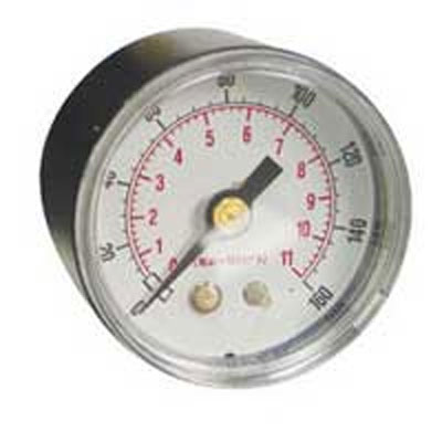Back Mount Pressure Gauge 1 1/2 In 0 - 160 PSI - 1/8 In NPT - Di