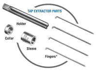 7mm, 8mm (5/16 In) 4-Flute Extractor Replacement Finger