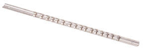 1/4 In Socket Rail w/ Sixteen Clips - 17 In L