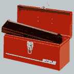 Metal Portable Tool Box - 16 In