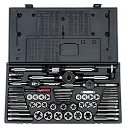 Tap and Die Set, Fractional, 58 Piece